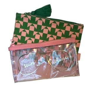 S/2 Green & Pink Bags